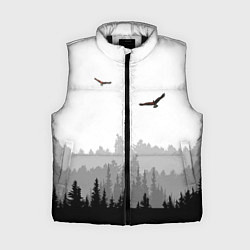 Женский жилет Птицы над лесом