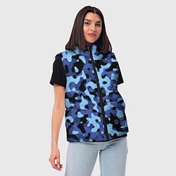 Женский жилет Камуфляж Sky Blue, цвет: 3D-черный — фото 2