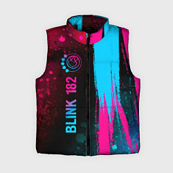 Женский жилет Blink 182 - neon gradient: по-вертикали, цвет: 3D-черный