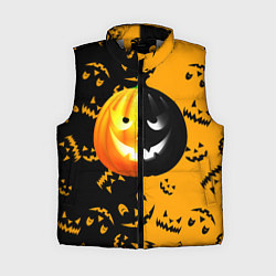 Женский жилет Тыква на Хэллоуин, цвет: 3D-светло-серый
