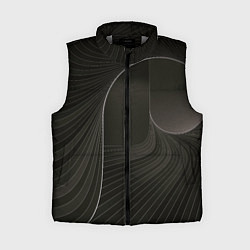 Женский жилет Чёрная спираль, цвет: 3D-светло-серый