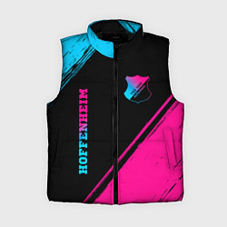 Женский жилет Hoffenheim - neon gradient: надпись, символ, цвет: 3D-черный
