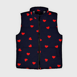 Женский жилет Сердечки, цвет: 3D-светло-серый