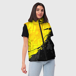 Женский жилет Black and yellow, цвет: 3D-красный — фото 2