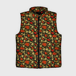 Женский жилет Хохлома - красные ягоды
