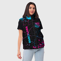 Женский жилет Barcelona - neon gradient: надпись, символ, цвет: 3D-черный — фото 2