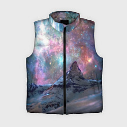 Женский жилет Снежная вершина и бесконечное космическое простран, цвет: 3D-светло-серый