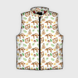 Женский жилет Ленивцы паттерн
