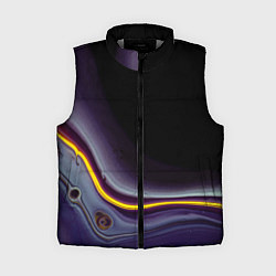 Женский жилет Фиолетовые краски во тьме, цвет: 3D-светло-серый