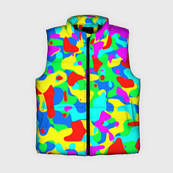 Женский жилет Форма маляра - кляксы, цвет: 3D-черный