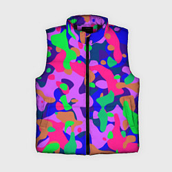 Женский жилет Абстракция в неоновых цветах, цвет: 3D-черный