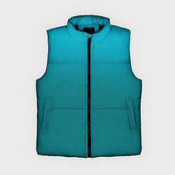 Женский жилет Градиент бирюзовый