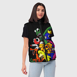 Женский жилет Персонажи из радужных друзей, цвет: 3D-светло-серый — фото 2