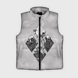 Женский жилет Грибочки, цвет: 3D-светло-серый