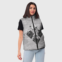 Женский жилет Грибочки, цвет: 3D-светло-серый — фото 2