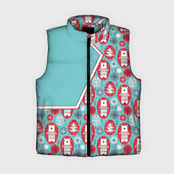 Женский жилет Новогодние мишки, цвет: 3D-светло-серый