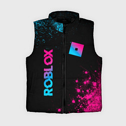 Женский жилет Roblox - neon gradient: надпись, символ, цвет: 3D-черный