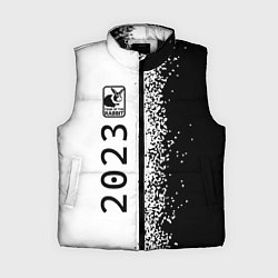 Женский жилет НГ Кролик в рамочке: по-вертикали, цвет: 3D-черный