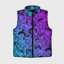 Женский жилет Ахегао красивый неон, цвет: 3D-светло-серый