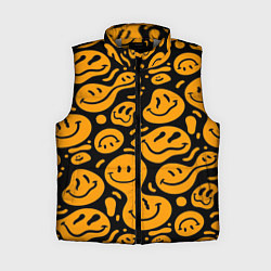 Женский жилет Растекающийся оранжевый смайл