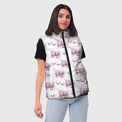 Женский жилет Чеснок с зубчиками - паттерн, цвет: 3D-светло-серый — фото 2