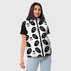Женский жилет Panda bing dun dun, цвет: 3D-светло-серый — фото 2