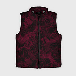 Женский жилет Черный и бордовый мраморный узор, цвет: 3D-светло-серый