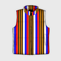 Женский жилет Полосы триколор георгиевская лента, цвет: 3D-красный