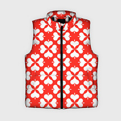 Женский жилет Четырехлистный клевер красный, цвет: 3D-черный