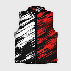 Женский жилет Белые и красные полосы