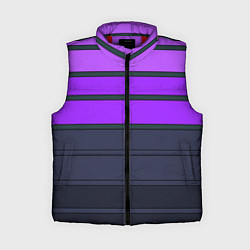 Женский жилет Полосатый узор в серых и фиолетовых тонах