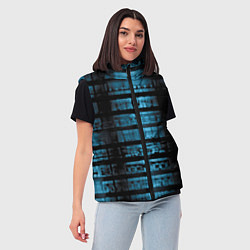 Женский жилет Голубая абстракция, цвет: 3D-красный — фото 2