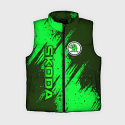 Женский жилет Skoda - green, цвет: 3D-черный