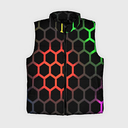 Женский жилет Gradient hexagon genshin, цвет: 3D-черный