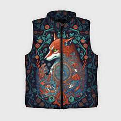 Женский жилет Рыжая лиса с орнаментом
