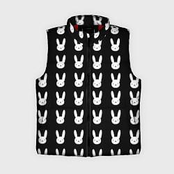 Женский жилет Bunny pattern black, цвет: 3D-красный