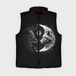 Женский жилет Волки инь-янь луна