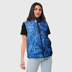 Женский жилет Текстура расколотого льда, цвет: 3D-черный — фото 2
