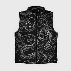 Женский жилет Дракон - унесенные призраками: тату на черном