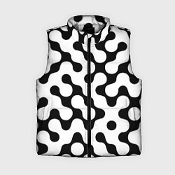 Женский жилет Чёрно-белый растровый узор