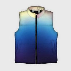 Женский жилет Blue gradient colors, цвет: 3D-черный