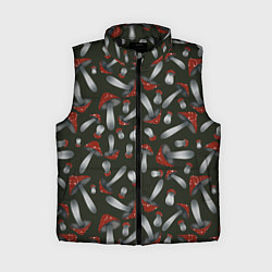 Женский жилет Мухоморы - паттерн