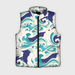 Женский жилет Волны - паттерн - мода, цвет: 3D-светло-серый