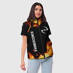 Женский жилет Evanescence и пылающий огонь, цвет: 3D-черный — фото 2