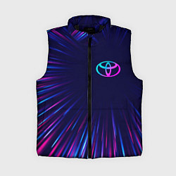 Женский жилет Toyota neon speed lines, цвет: 3D-черный