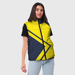 Женский жилет Жёлтые стрелки, цвет: 3D-красный — фото 2
