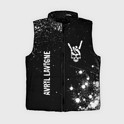 Женский жилет Avril Lavigne и рок символ на темном фоне, цвет: 3D-черный