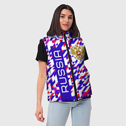 Женский жилет Russian geometry, цвет: 3D-черный — фото 2