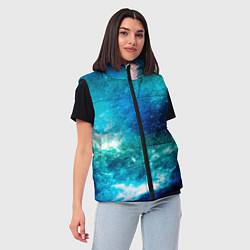 Женский жилет Звёздная Вселенная, цвет: 3D-черный — фото 2