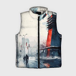 Женский жилет Наш город - коллекция Бело-сине-красный - Хуф и Ся